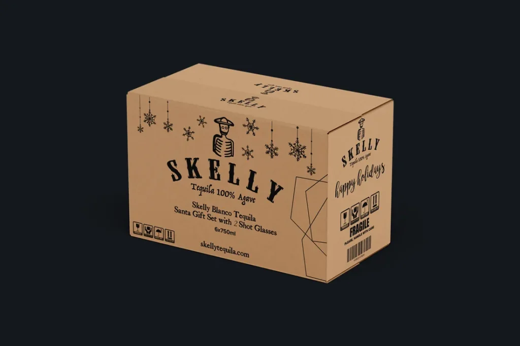 A printed shipping carton